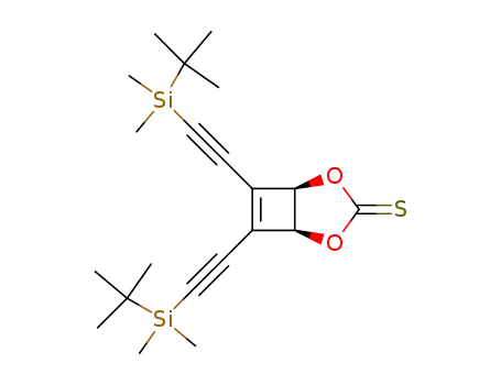 cis-1,2-bis<(tert-butyldimethylsilyl)ethynyl)>-3,4-(thiocarbonyldioxy)-1-cyclobutene