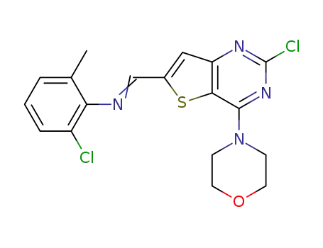 1-(2-chloro-4-morpholinothieno[3,2-d]pyrimidin-6-yl)-N-(2-chloro-6-methylphenyl)methanimine