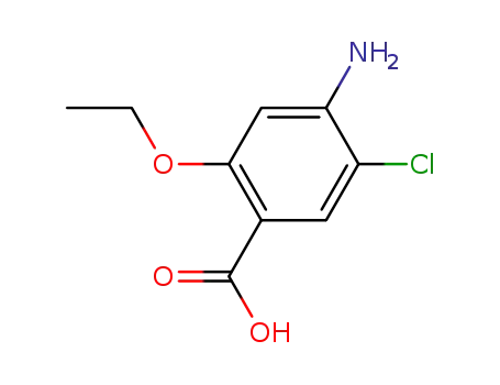 Molecular Structure of 108282-38-8 (2-Ethoxy-4-amino-5-chlorobenzoic acid)
