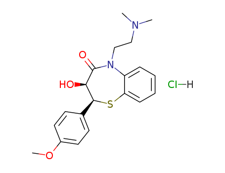 1,5-Benzothiazepin-4(5H)-one,5-[2-(dimethylamino)ethyl]-2,3-dihydro-3-hydroxy-2-(4-methoxyphenyl)-,hydrochloride (1:1), (2S,3S)-