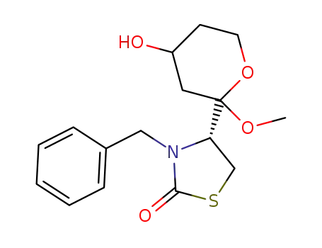 3-benzyl-4-(4-hydroxy-2-methoxytetrahydro-2H-pyran-2-yl)thiazolidin-2-one