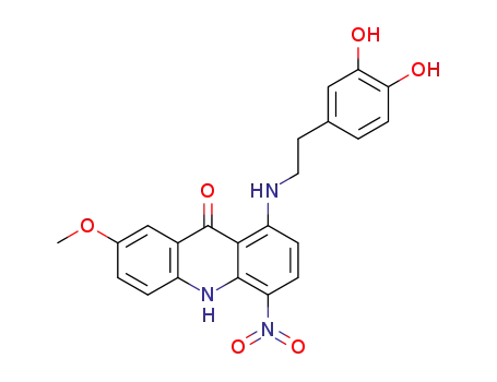 1-((3,4-dihydroxyphenethyl)amino)-7-methoxy-4-nitroacridin-9(10H)-one