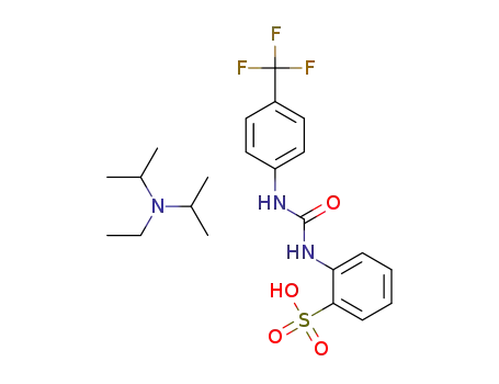 N-ethyl-N-isopropylpropan-2-aminium 2-(3-(4-(trifluoromethyl)phenyl)ureido)benzenesulfonate