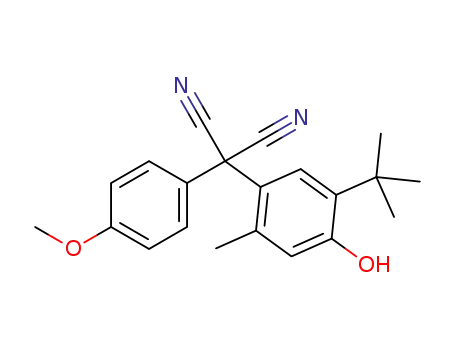 2-(5-(tert-butyl)-4-hydroxy-2-methylphenyl)-2-(4-methoxyphenyl)malononitrile