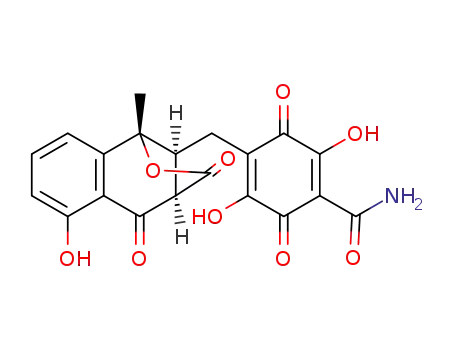 2,5-dihydroxy-4-(((1S,4R,10S)-6-hydroxy-1-methyl-3,5-dioxo-1,3,4,5-tetrahydro-1,4-methanobenzo[c]oxepin-10-yl)methyl)-3,6-dioxocyclohexa-1,4-dienecarboxamide