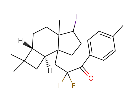 2,2-difluoro-3-((2aR,7bS)-5-iodo-2,2,4a-trimethyldecahydro-7aH-cyclobuta[e]inden-7a-yl)-1-(p-tolyl)propan- 1-one
