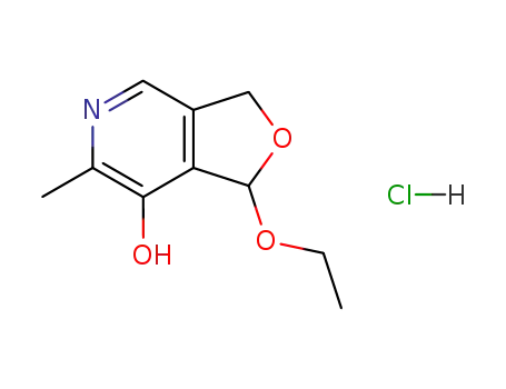 Molecular Structure of 6151-12-8 (1-Ethoxy-1,3-dihydro-7-hydroxy-6-methylfuro(3,4-c)pyridinium chloride)