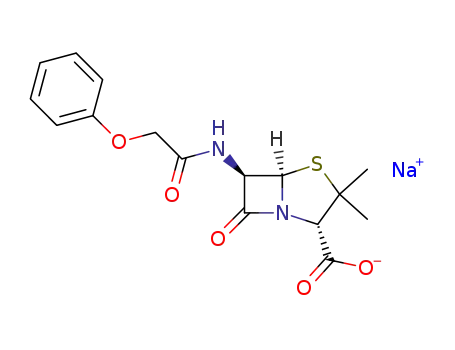 Molecular Structure of 1098-87-9 (Penicillin V sodium)