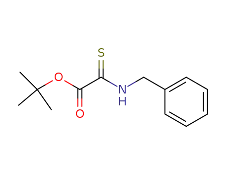 Molecular Structure of 130293-09-3 (Acetic acid, [(phenylmethyl)amino]thioxo-, 1,1-dimethylethyl ester)