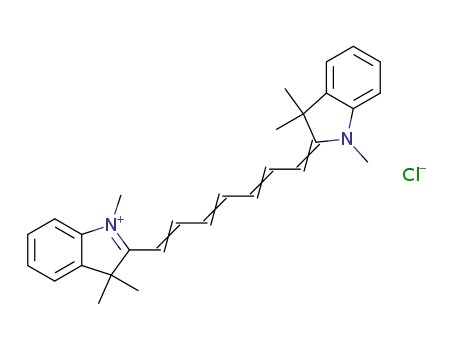 1,3,3-Trimethyl-2-{(1E,3E,5E)-7-[1,3,3-trimethyl-1,3-dihydro-indol-(2E)-ylidene]-hepta-1,3,5-trienyl}-3H-indolium; chloride