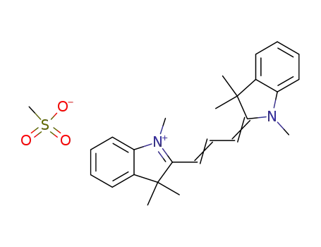1,3,3-Trimethyl-2-<3-(1,3-dihydro-1,3,3-trimethyl-2H-indol-2-ylidene)propenyl>-3H-indolium methanesulfonate