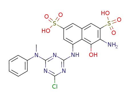 3-Amino-5-[4-chloro-6-(methyl-phenyl-amino)-[1,3,5]triazin-2-ylamino]-4-hydroxy-naphthalene-2,7-disulfonic acid