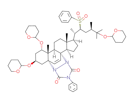 (24R)-22-Phenylsulfonyl-5α,8α-(4-phenyl-3,5-dioxo-1,2,4-triazolidine-1,2-diyl)-1α,3β,25-tris(tetrahydropyranyloxy)-6-ergostene