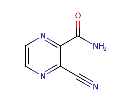 Molecular Structure of 66505-29-1 (Pyrazinecarboxamide, 3-cyano- (9CI))