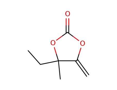 Molecular Structure of 80956-52-1 (1,3-Dioxolan-2-one, 4-ethyl-4-methyl-5-methylene-)