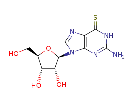 Molecular Structure of 85-31-4 (6-THIOGUANOSINE)