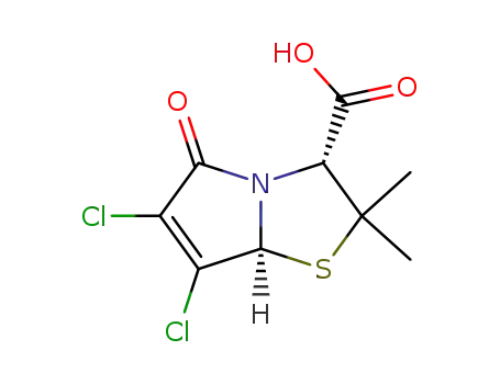 (3R,7aS)-6,7-Dichloro-2,2-dimethyl-5-oxo-2,3,5,7a-tetrahydro-pyrrolo[2,1-b]thiazole-3-carboxylic acid