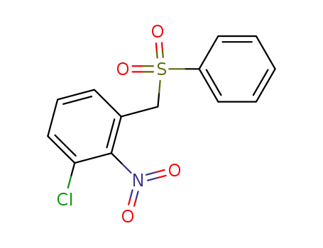 Molecular Structure of 86434-29-9 (Benzene, 1-chloro-2-nitro-3-[(phenylsulfonyl)methyl]-)