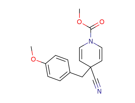 4-Cyano-4-(4-methoxy-benzyl)-4H-pyridine-1-carboxylic acid methyl ester