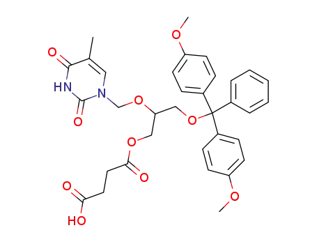 Succinic acid mono-[3-[bis-(4-methoxy-phenyl)-phenyl-methoxy]-2-(5-methyl-2,4-dioxo-3,4-dihydro-2H-pyrimidin-1-ylmethoxy)-propyl] ester
