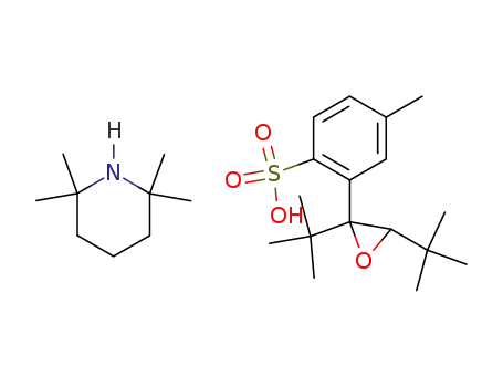 2-(2,3-Di-tert-butyl-oxiranyl)-4-methyl-benzenesulfonic acid; compound with 2,2,6,6-tetramethyl-piperidine