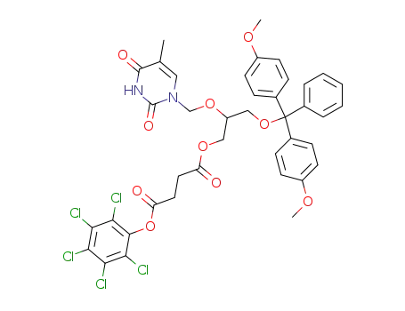 1-<<2-dimethoxytrityl-hydroxy-1-(pentachlorophenylsuccinyl-hydroxy-methyl)ethoxy>-methyl>thymine