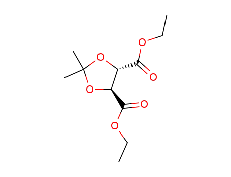 Molecular Structure of 73346-73-3 ((4S,5S)-diethyl 2,2-diMethyl-1,3-dioxolane-4,5-dicarboxylate)