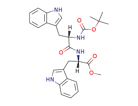 Molecular Structure of 72254-56-9 (methyl N-(tert-butoxycarbonyl)tryptophyltryptophanate)