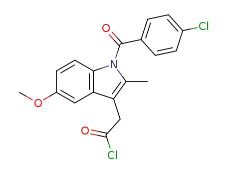 Molecular Structure of 20357-37-3 (1-(4-chlorobenzoyl)-5-methoxy-2-methyl-1H-indole-3-acetyl chloride)