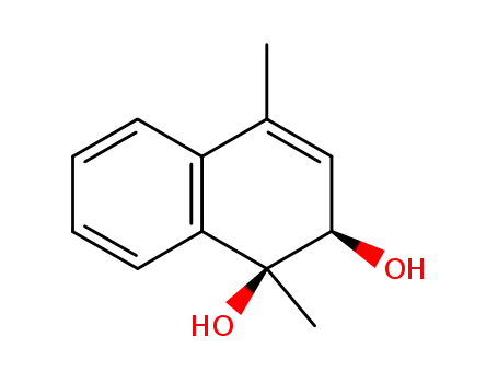 Molecular Structure of 114390-56-6 (1,2-Naphthalenediol, 1,2-dihydro-1,4-dimethyl-, cis-)