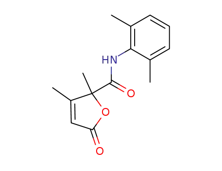 Molecular Structure of 105915-44-4 (2-Furancarboxamide,
N-(2,6-dimethylphenyl)-2,5-dihydro-2,3-dimethyl-5-oxo-)