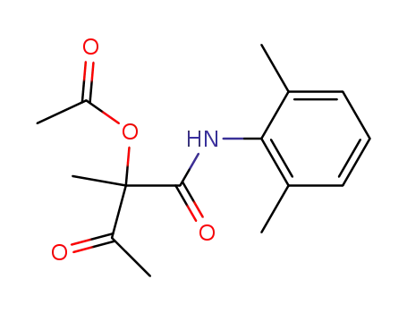 Molecular Structure of 105887-10-3 (Butanamide, 2-(acetyloxy)-N-(2,6-dimethylphenyl)-2-methyl-3-oxo-)