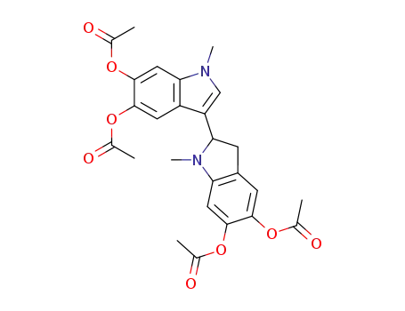5,6-diacetoxy-1-methyl-3-(5',6'-diacetoxy-1'-methyl-2'-indolinyl)-indole