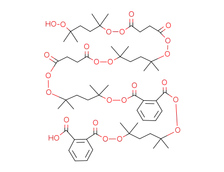 2-(4-{2-[4-(3-{4-[3-(4-Hydroperoxy-1,1,4-trimethyl-pentylperoxycarbonyl)-propionylperoxy]-1,1,4-trimethyl-pentylperoxycarbonyl}-propionylperoxy)-1,1,4-trimethyl-pentylperoxycarbonyl]-benzoylperoxy}-1,1,4-trimethyl-pentylperoxycarbonyl)-benzoic acid