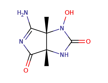 Molecular Structure of 89356-38-7 (Pyrrolo[3,4-d]imidazole-2,4-dione,
6-amino-1,3,3a,6a-tetrahydro-1-hydroxy-3a,6a-dimethyl-, cis-)