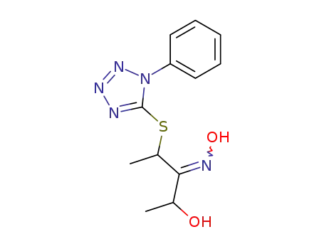2-Hydroxy-4-(1-phenyl-1H-tetrazol-5-ylsulfanyl)-pentan-3-one oxime