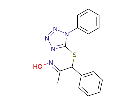 1-phenyl-1-<1-phenyl-5(1H)-tetrazolylthio>propan-2-one oxime