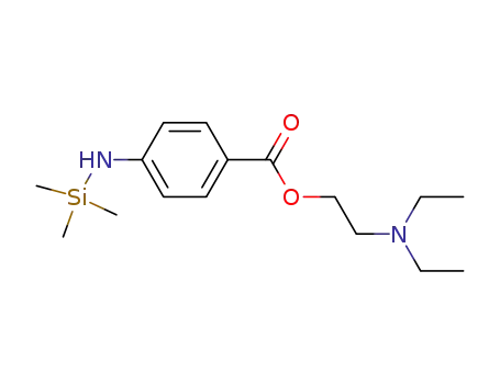 Molecular Structure of 76064-19-2 (Benzoic acid, 4-[(trimethylsilyl)amino]-, 2-(diethylamino)ethyl ester)