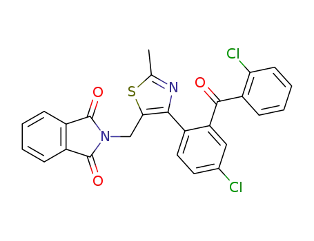 2-{4-[4-Chloro-2-(2-chlorobenzoyl)phenyl-2-methyl]-5-thiazolyl-methyl}-1H-isoindole-1,3(2H)-dione