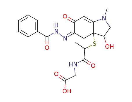 {2-[5-(Benzoyl-hydrazono)-3-hydroxy-1-methyl-6-oxo-1,2,3,4,5,6-hexahydro-indol-3a-ylsulfanyl]-propionylamino}-acetic acid