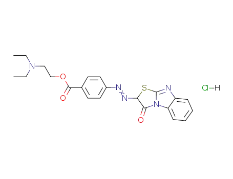 4-(3-Oxo-2,3-dihydro-benzo[4,5]imidazo[2,1-b]thiazol-2-ylazo)-benzoic acid 2-diethylamino-ethyl ester; hydrochloride