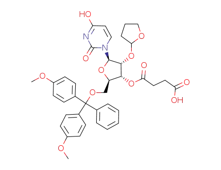 Succinic acid mono-[(2R,3R,4R,5R)-2-[bis-(4-methoxy-phenyl)-phenyl-methoxymethyl]-5-(4-hydroxy-2-oxo-2H-pyrimidin-1-yl)-4-(tetrahydro-furan-2-yloxy)-tetrahydro-furan-3-yl] ester