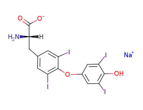 Molecular Structure of 55-03-8 (Levothyroxine sodium)