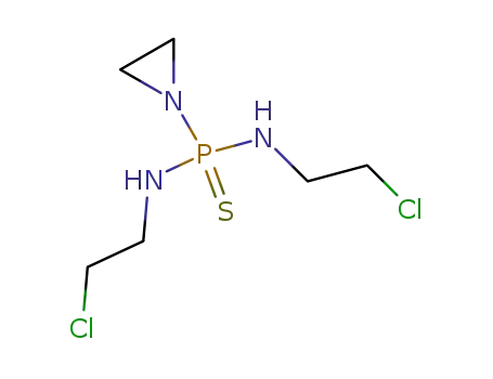 Molecular Structure of 93598-03-9 (Phosphonothioic diamide, P-1-aziridinyl-N,N'-bis(2-chloroethyl)-)