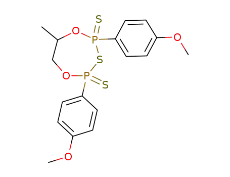 2,4-Bis-(4-methoxyphenyl)-2,4-dithiono-1,5-dioxa-3-thio-6-methyl-2,4-diphosphetane