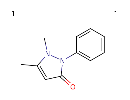 Molecular Structure of 60-80-0 (Antipyrine)
