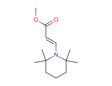 Molecular Structure of 118061-26-0 (2-Propenoic acid, 3-(2,2,6,6-tetramethyl-1-piperidinyl)-, methyl ester,
(E)-)