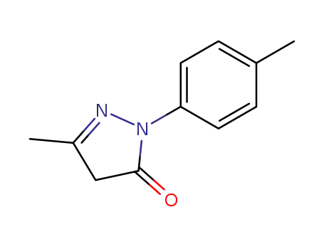 Molecular Structure of 86-92-0 (2,4-Dihydro-5-methyl-2-(4-methylphenyl)-3H-pyrazol-3-one)