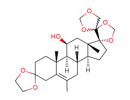 (20Ξ)-3,3-ethanediyldioxy-6-methyl-17,20;20,21-bis-methylenedioxy-pregn-5-en-11β-ol