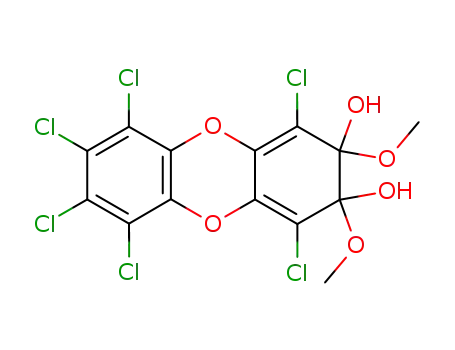 1,4,6,7,8,9-hexachloro-2,3-dimethoxy-2,3-dihydro-dibenzo[1,4]dioxin-2,3-diol